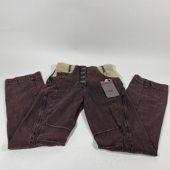 LEVI'S x KIKO KOSTADINOV Brown 'Paneled' Jeans - Picture 4 of 10